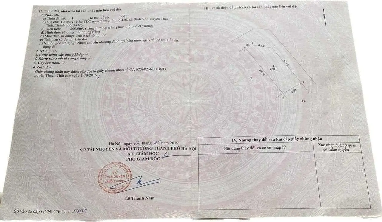 Chính chủ gửi bán một số lô đất tái định cư Bình Yên, Thạch Thất. Giá chỉ từ 26tr/m2, LH 0969 993 ***