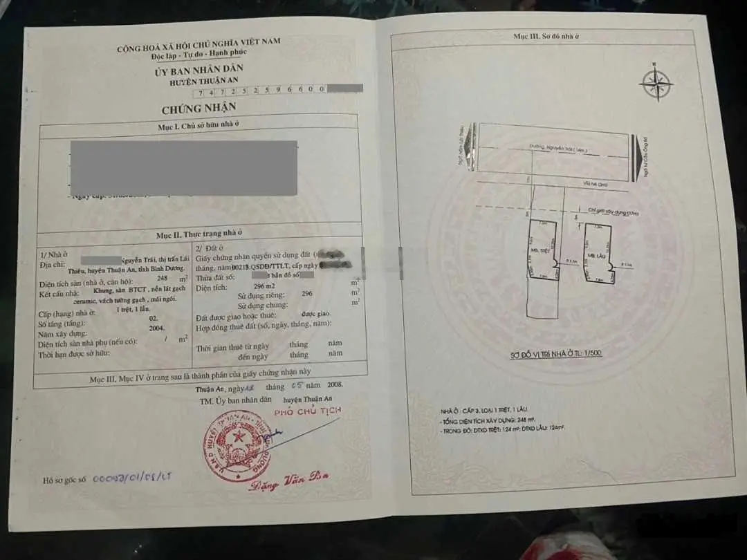 Đất biệt thự mặt tiền gần chợ Lái Thiêu 300m, P. Lái Thiêu, Tp. Thuận An