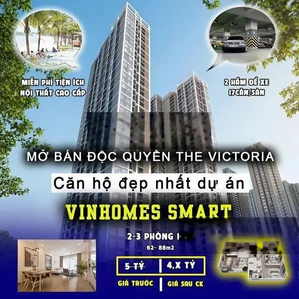 THÁNG 09 MUA NGAY ĐỢT 1 - QUỸ CĂN 3 TOÀ THE VICTORIA KĐT Vinhomes_Smart_City - CDT LH 0912 868 ***