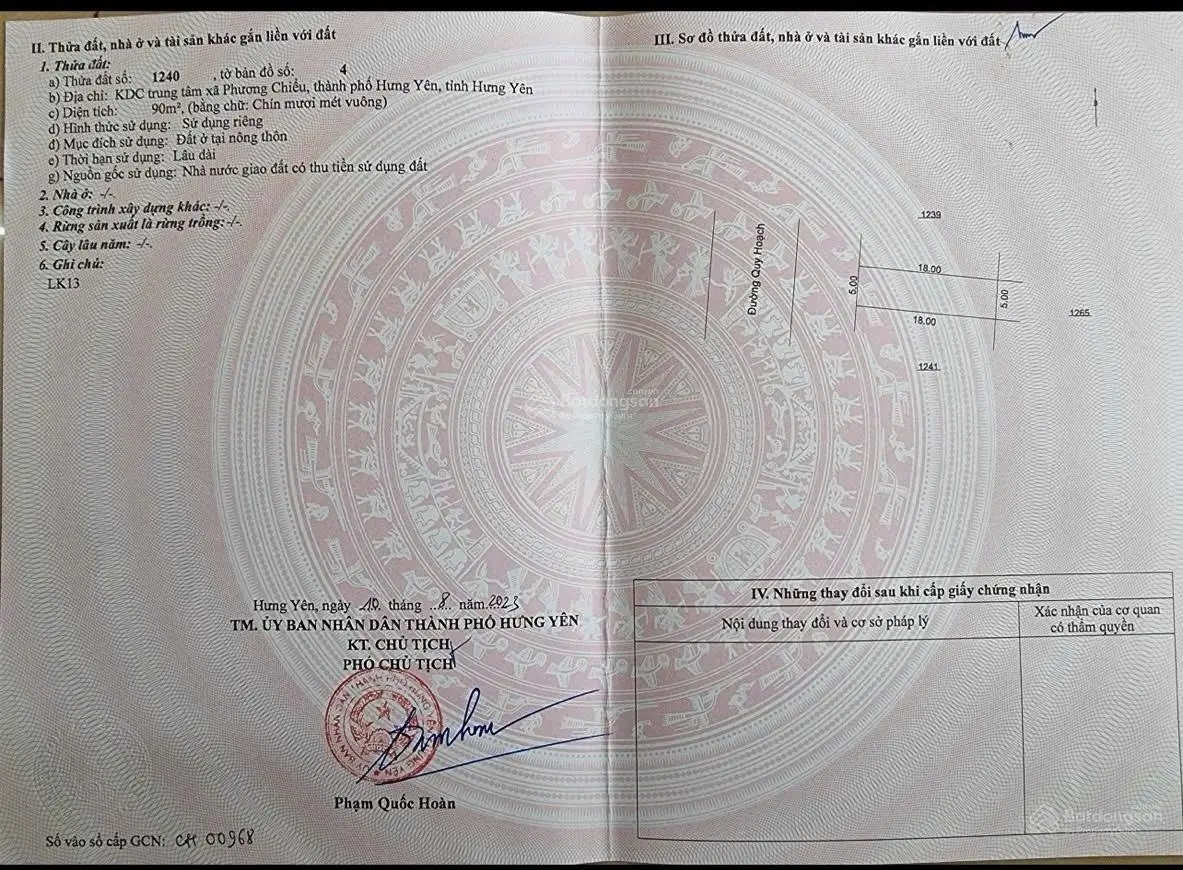 Siêu phẩm mặt đường 34m Phương Chiểu, Thành phố Hưng Yên