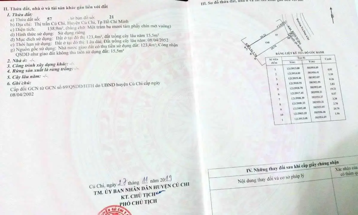 Bán nhanh lô đất MT Vũ Duy Chí ngang 6 dài 20 ngay trung tâm y tế huyện củ chi