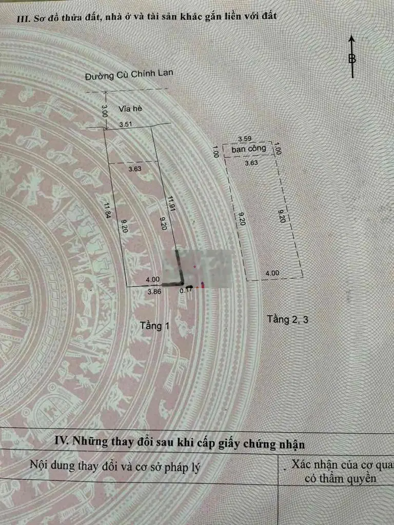 Nhà 3 tầng Mặt Tiền CÙ CHÍNH LAN