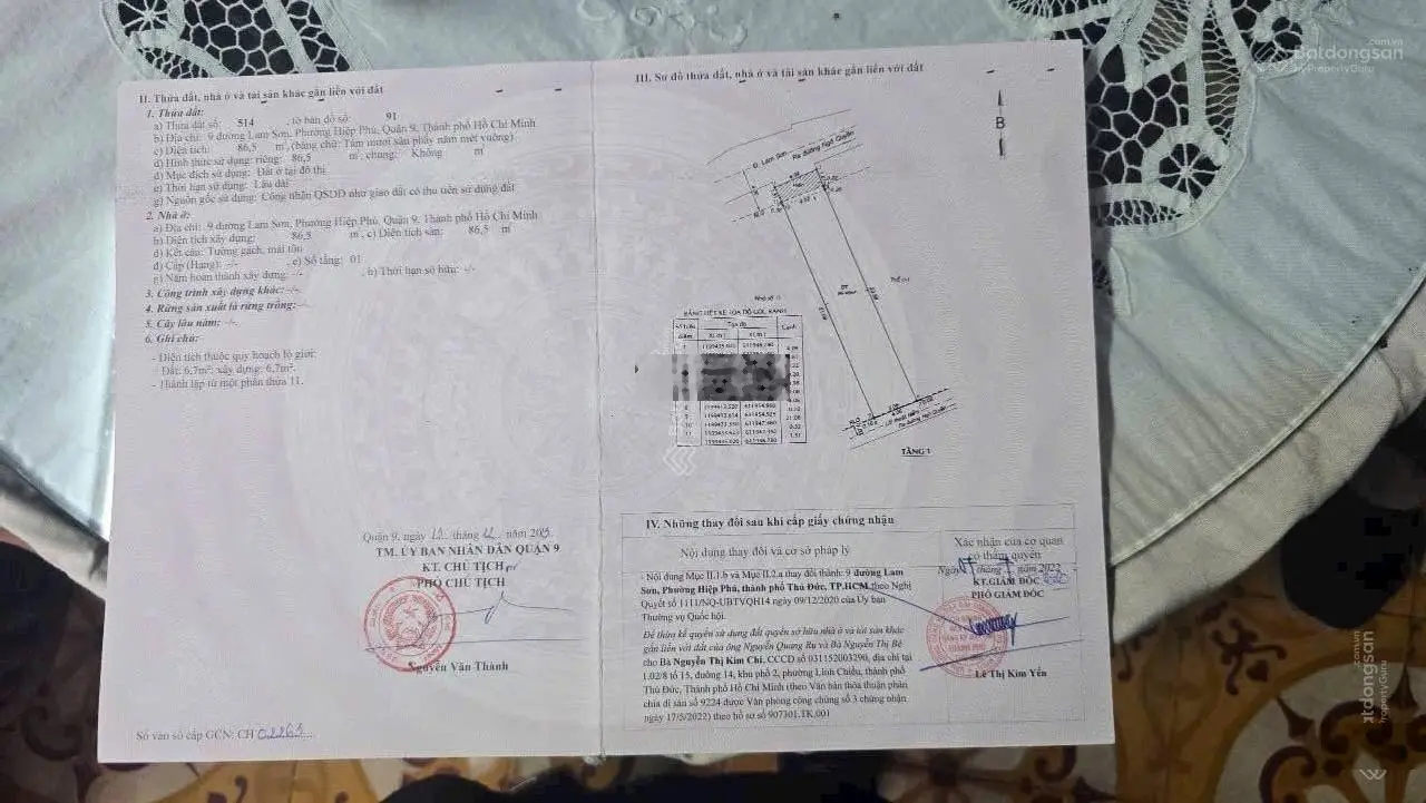 Nhà gần chợ Kiến Thiết 7,9 tỷ Phường Hiệp Phú Quận 9