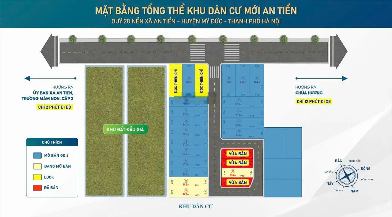 Bán đất nền cạnh khu đấu giá An Tiến , mỹ Đức , Hà Nội 6xx /lô