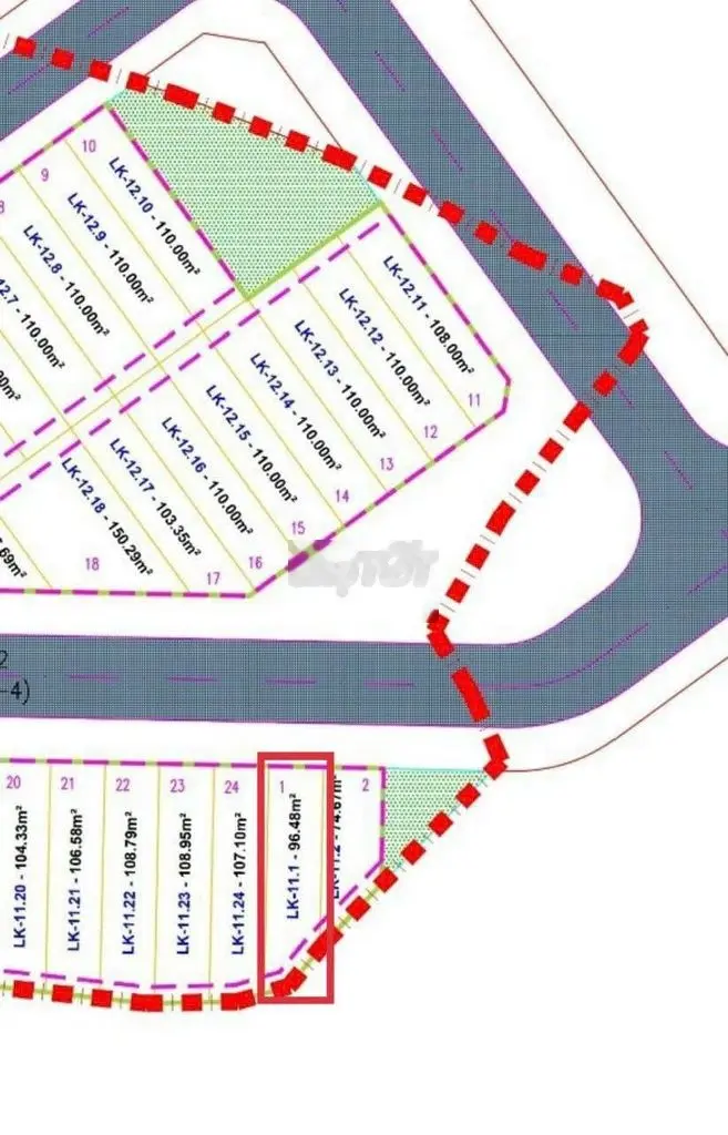 Bán gấp đất KDC VIP Hóa An, trục chính D2 (16m), 96,5m2, chỉ 1,x tỷ