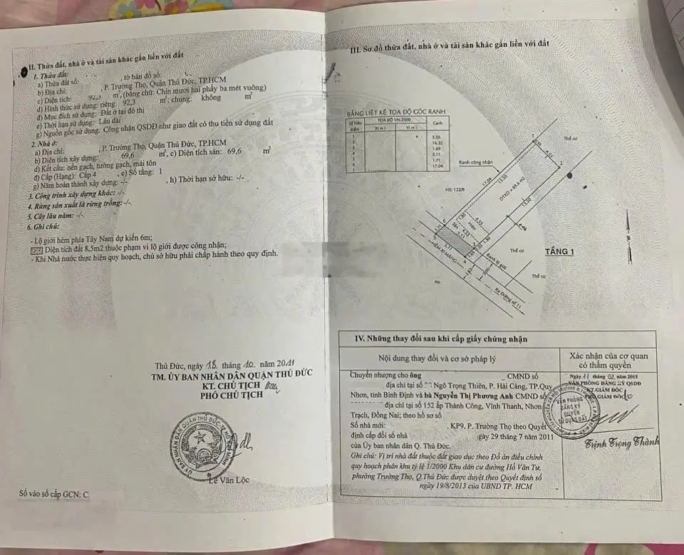 Bán đất đắc địa cạnh Vành Đai 2 rộng 92,3m2 giá Tốt Chỉ 3,5 tỷ hẻm đường 11, Trường Thọ, Thủ Đức