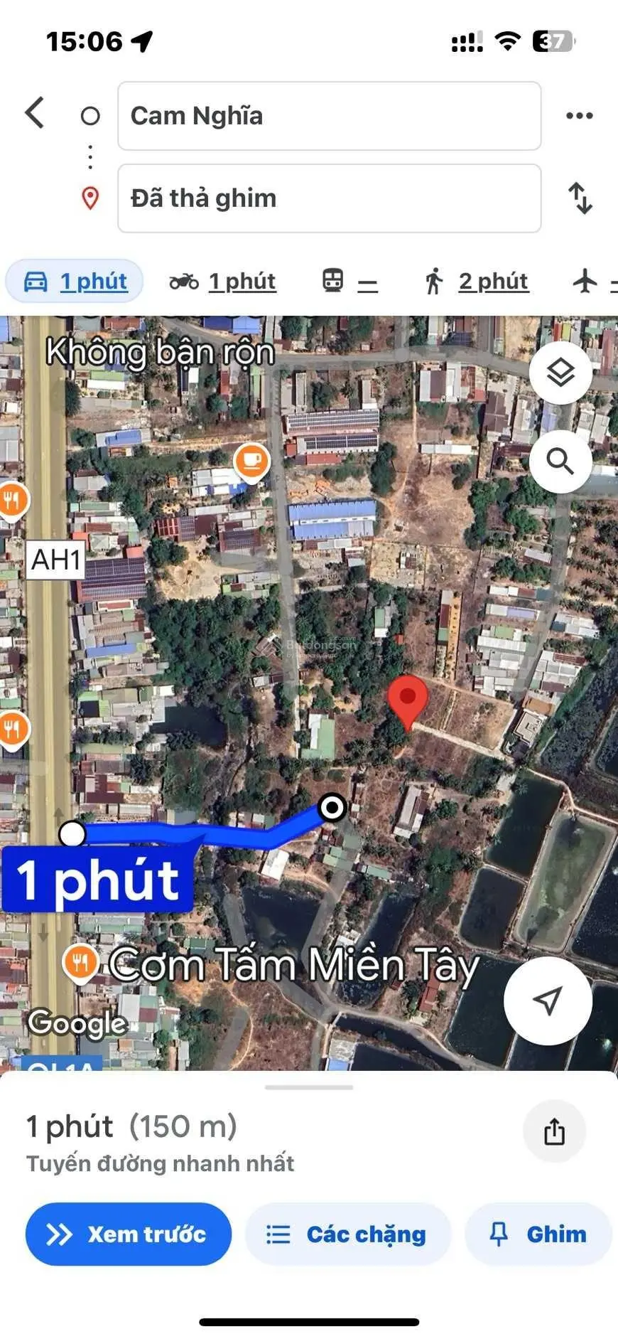CC bán đất TDP Mỹ Ca, P. Cam Nghĩa diện tích 144.3m2 có 100m2 thổ cư đất đẹp không dính quy hoạch