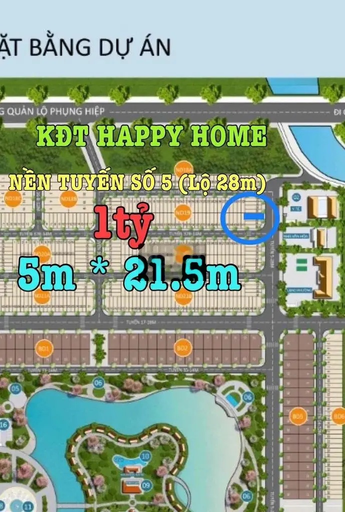 NỀN KĐT HAPPY HOME ĐỐI DIỆN TRUNG TÂM THƯƠNG MẠI