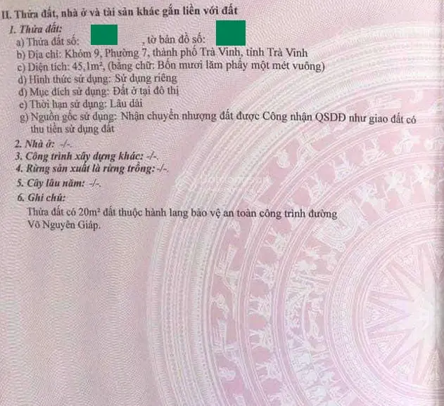 Bán đất mặt tiền Võ Nguyên Giáp, phù hợp kinh doanh mọi ngành nghề