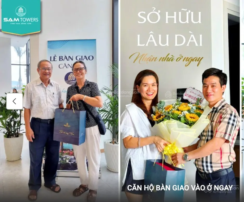 Căn hộ SAM Towers Đà Nẵng 2 phòng ngủ góc mặt sông giá 4.7 tỷ (100%)