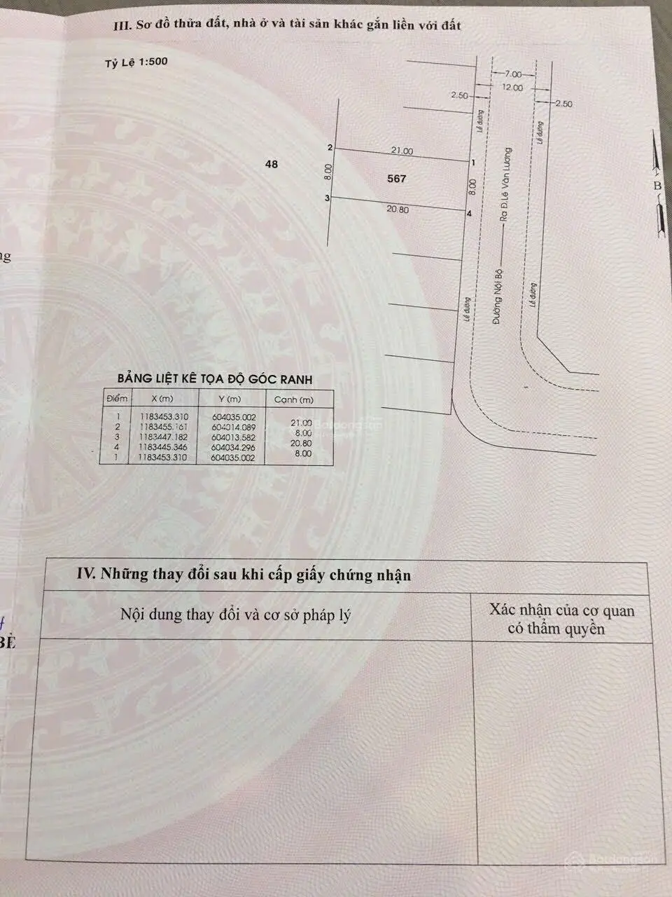 Cần bán lô đất biệt thự đường Lê Văn Lương, gần HAGL An Tiến. DT: 8m x 21m giá 56tr/m2. Sổ đỏ riêng
