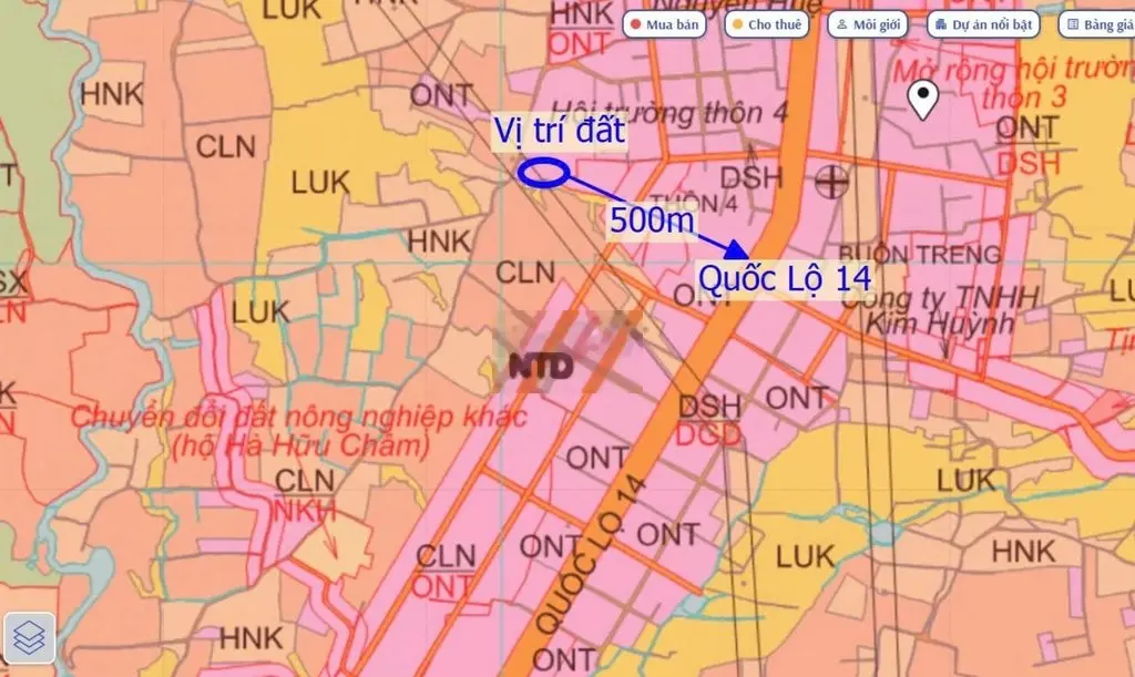 Sổ 1138m2 (thực tế 1800m2) full hồng - 170 triệu