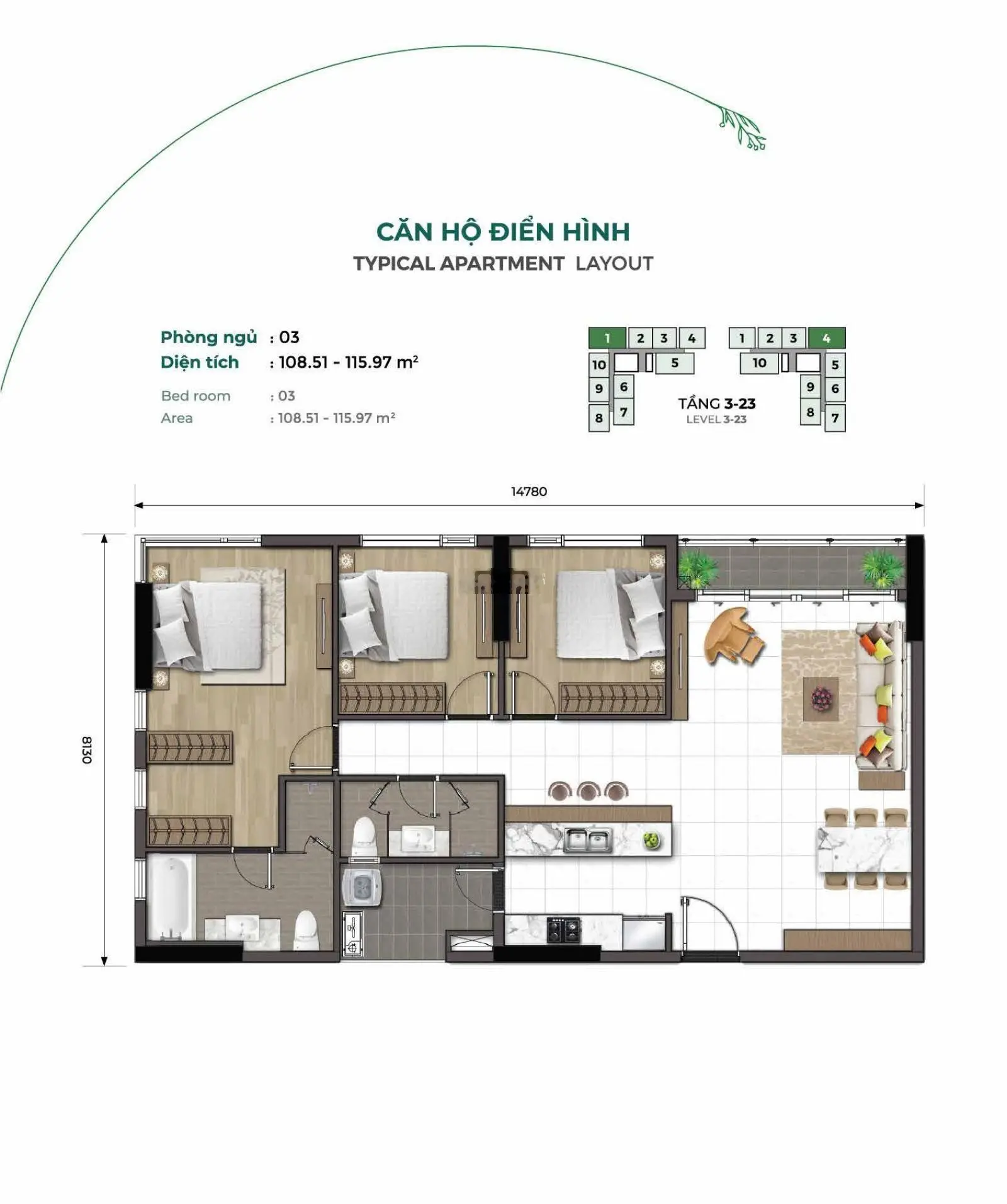 CĐT Phú Long bán căn hộ xanh Essensia Phú Mỹ Hưng MT Nguyễn Hữu Thọ 2PN 73m2 giá 3tỷ5 0888 726 ***