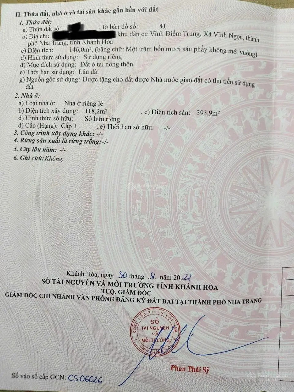 Bán căn góc 4 tầng Đường B3 Vĩnh Điềm Trung, đang cho thuê 46triệu/tháng, DT 146m2 có 9 căn hộ