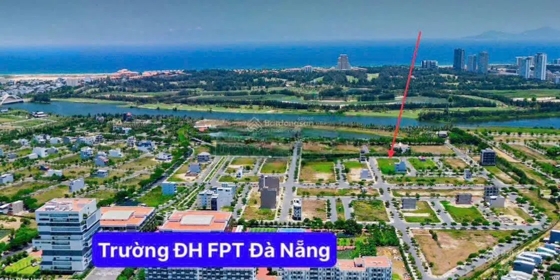 Bán lô đất 165m ngang 8m khu đô thị FPT view kênh, gần trường đại học, Ngũ Hành Sơn, giá rẻ 4,7x tỷ