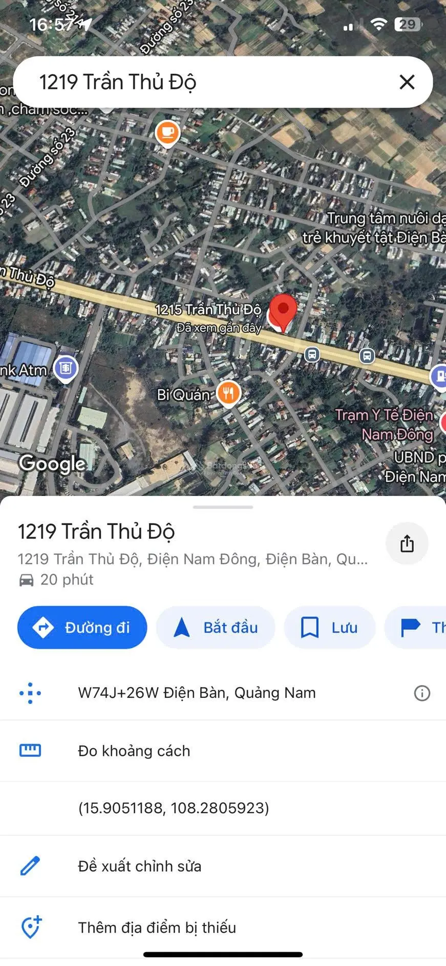 Tôi chính chủ cần bán lô đất mặt tiền Trần Thủ Độ diện tích 144m2 cho thương lượng