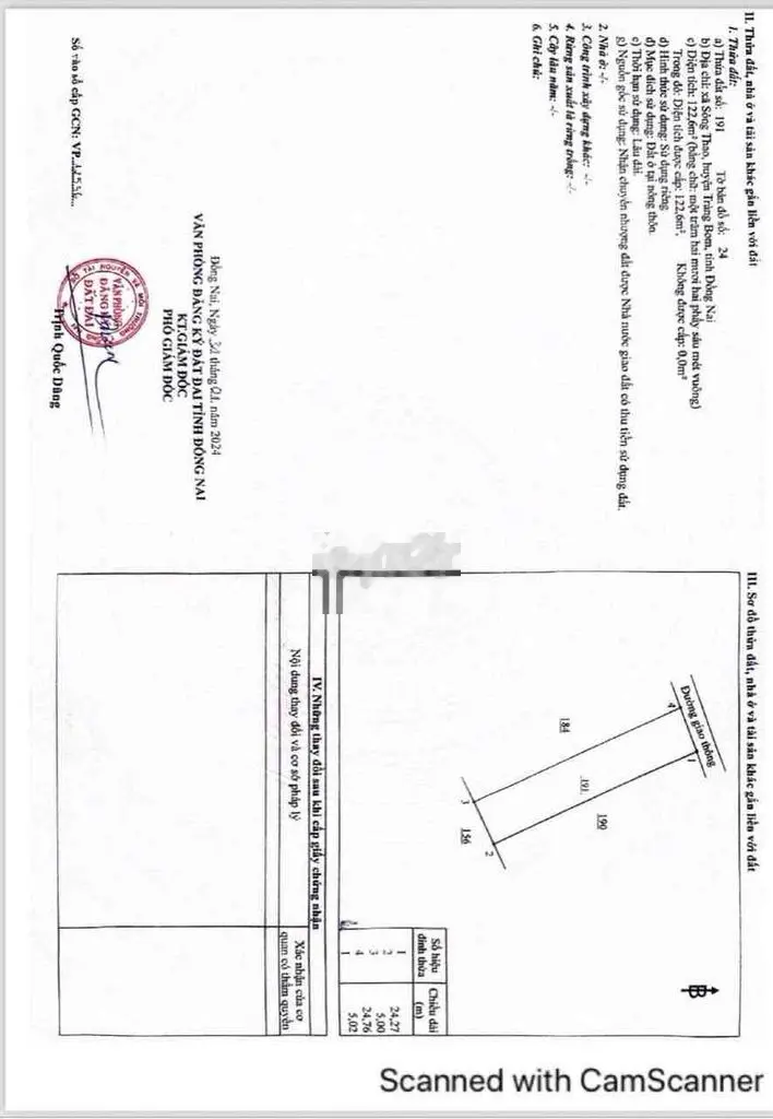 Đất huyện Trảng Bom 5x25m Thổ cư 100%