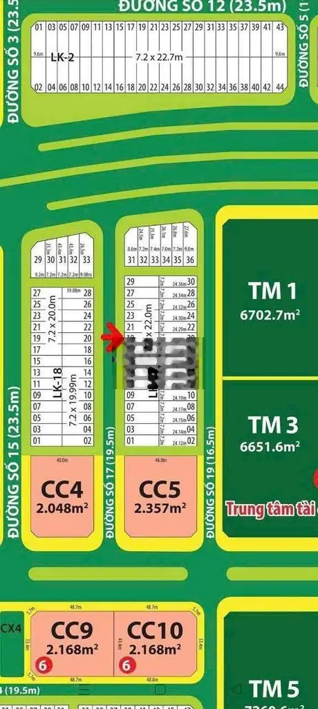 Lô đất đs 17 khu hành chính tỉnh, P6 TP Tân An