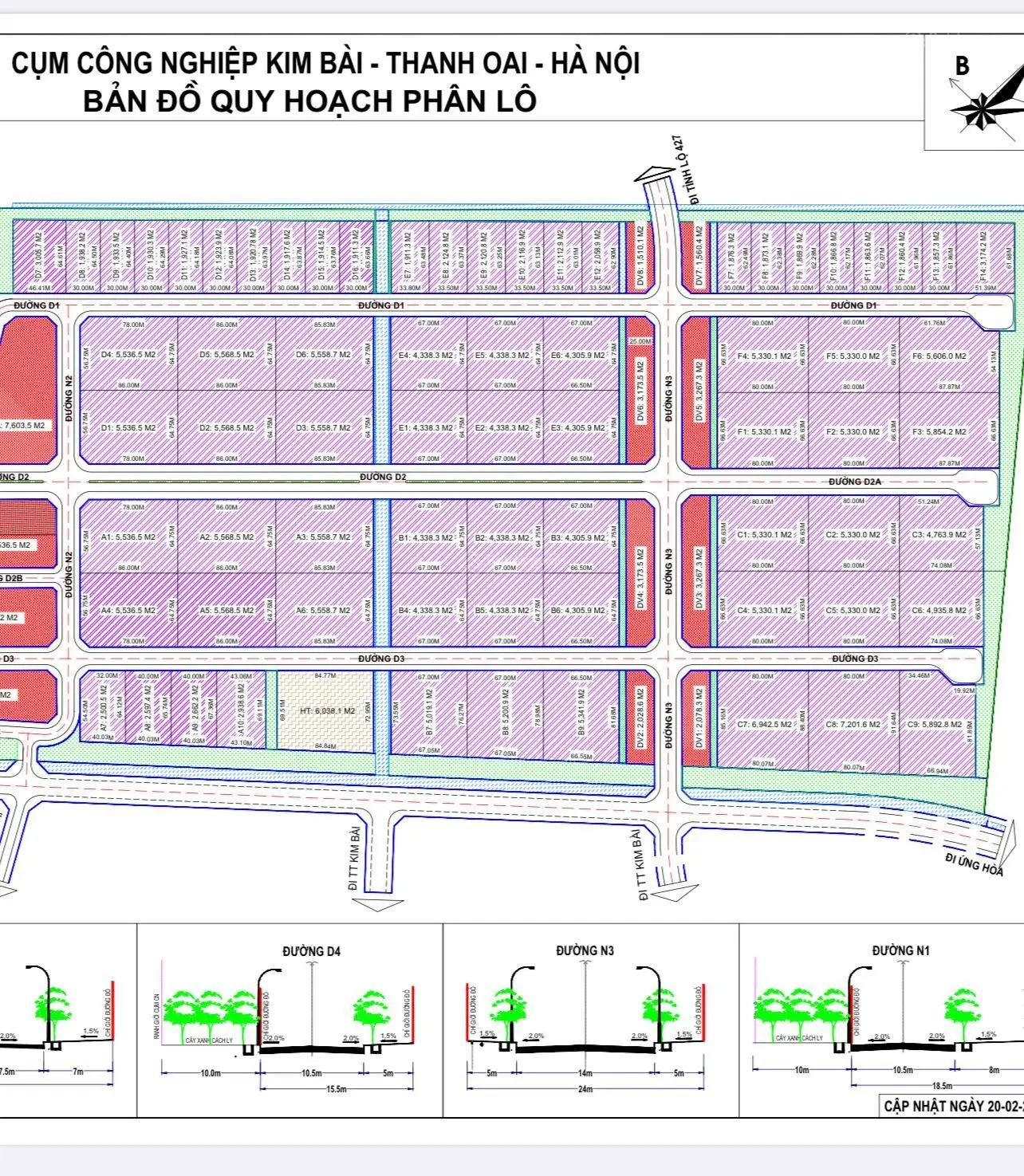 Chính chủ bán 2000m2 đất cụm công nghiệp Kim Bài, Thanh Oai, giá hơn 7tr/m2