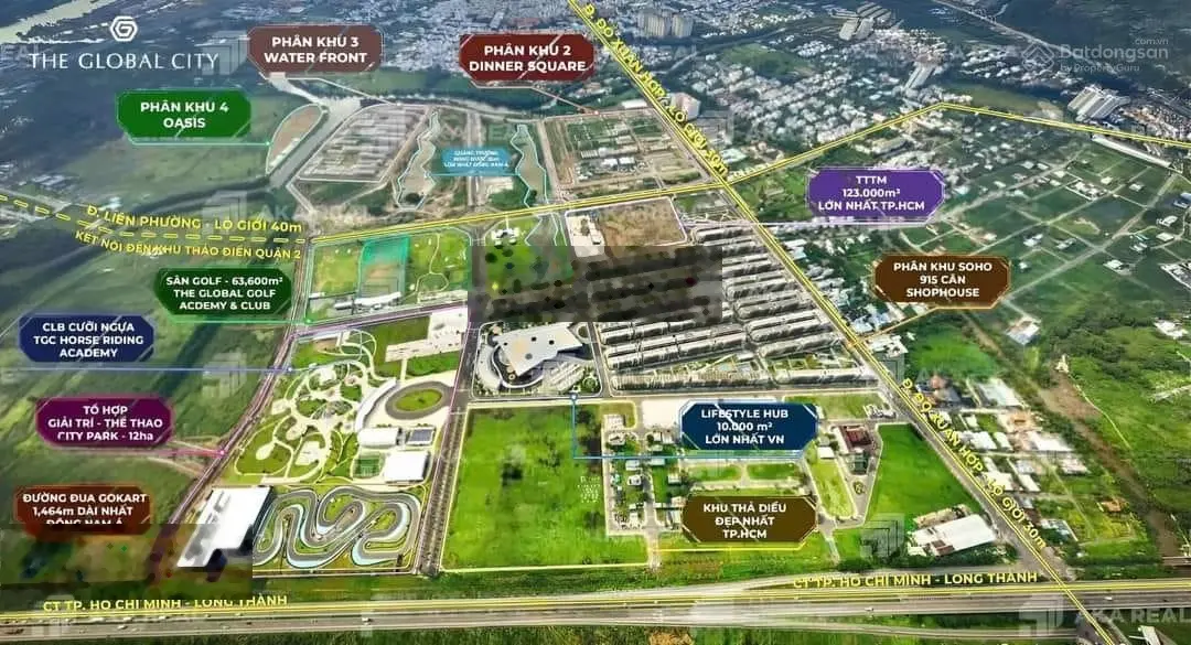 Bán nền trục chính đường 20m đối diện The Golbal City đi vào 300m, giá tốt nhất dự án