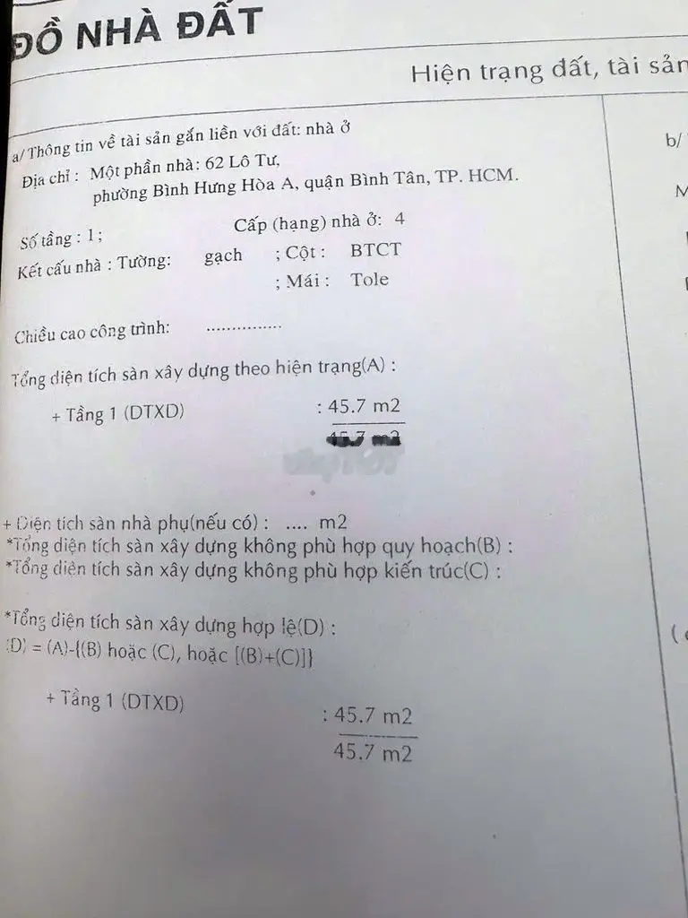 Bán đất 3,65 tỷ, diện tích 70m2 tại đường Lô Tư, Phường Bình Hưng Hoà A. Hẻm vào 6m thông