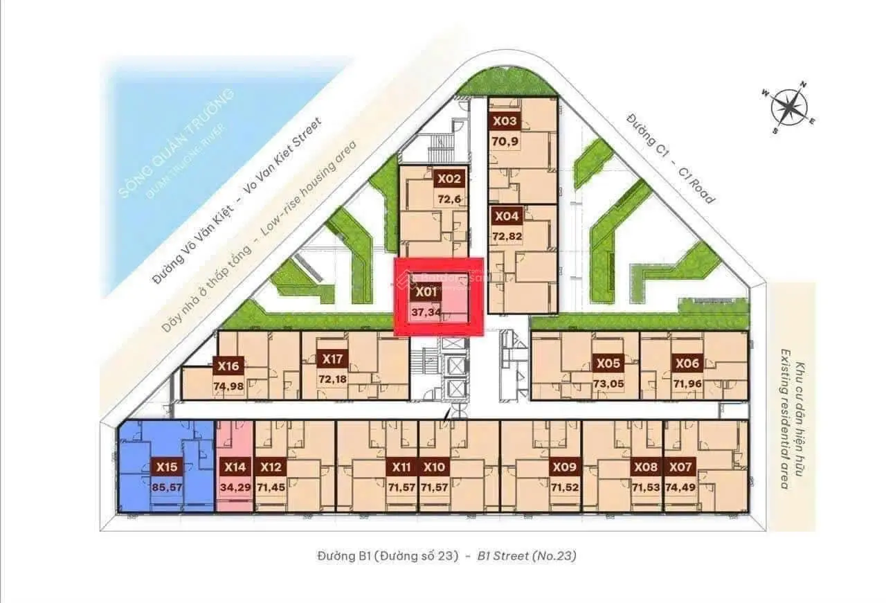 Duy nhất căn X01 ( 1pn ) bán ra CT2 VCN PHƯỚC LONG NHA TRANG