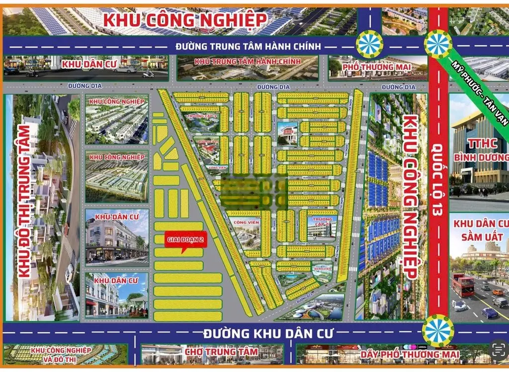 Siêu phẩm đất nền ngay TTHC Bàu Bàng BD. DT 100m2, giá 2tỷ8