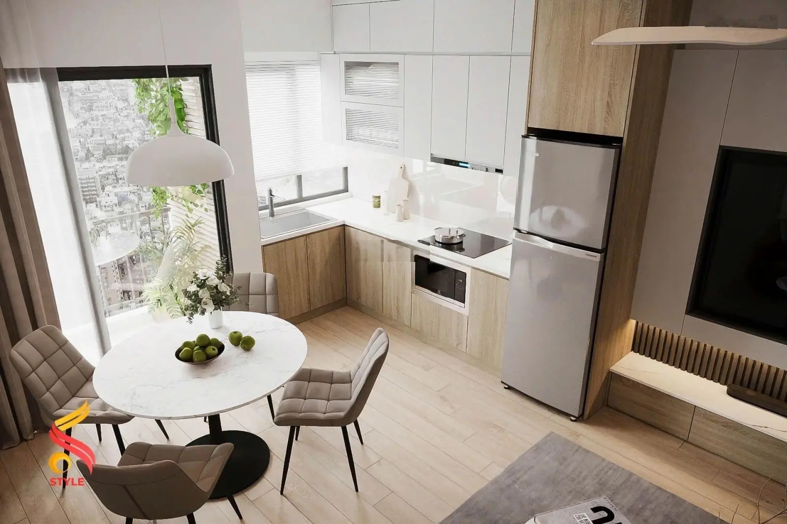 Bán căn 2 ngủ 67m2 tòa B2 HUD2 Tây Nam Linh Đàm. Sổ đỏ chính chủ. Nhà full nội thất mới