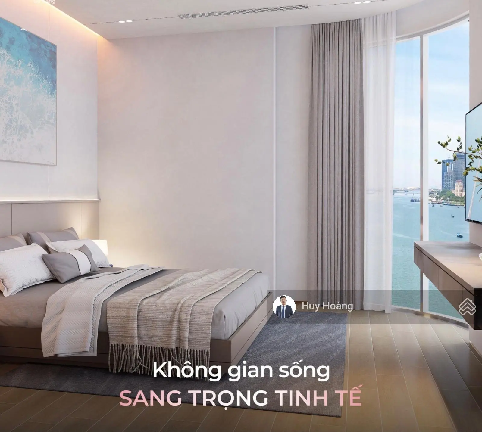 Ngoại giao 1 căn 2PN siêu hiếm tầng 19 - DT: 96m2 view sông - vịnh - núi - bàn giao full nội thất