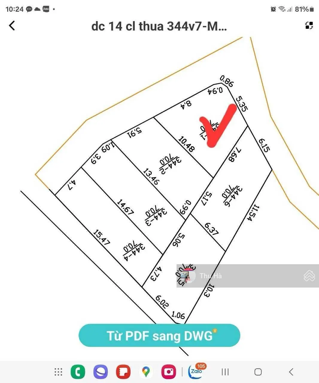 Tổng 6 lô tại Sen Trì - xã Bình Yên - Thạch Thất - HN. Mỗi lô 70 m2 giá chỉ hơn tỷ / lô