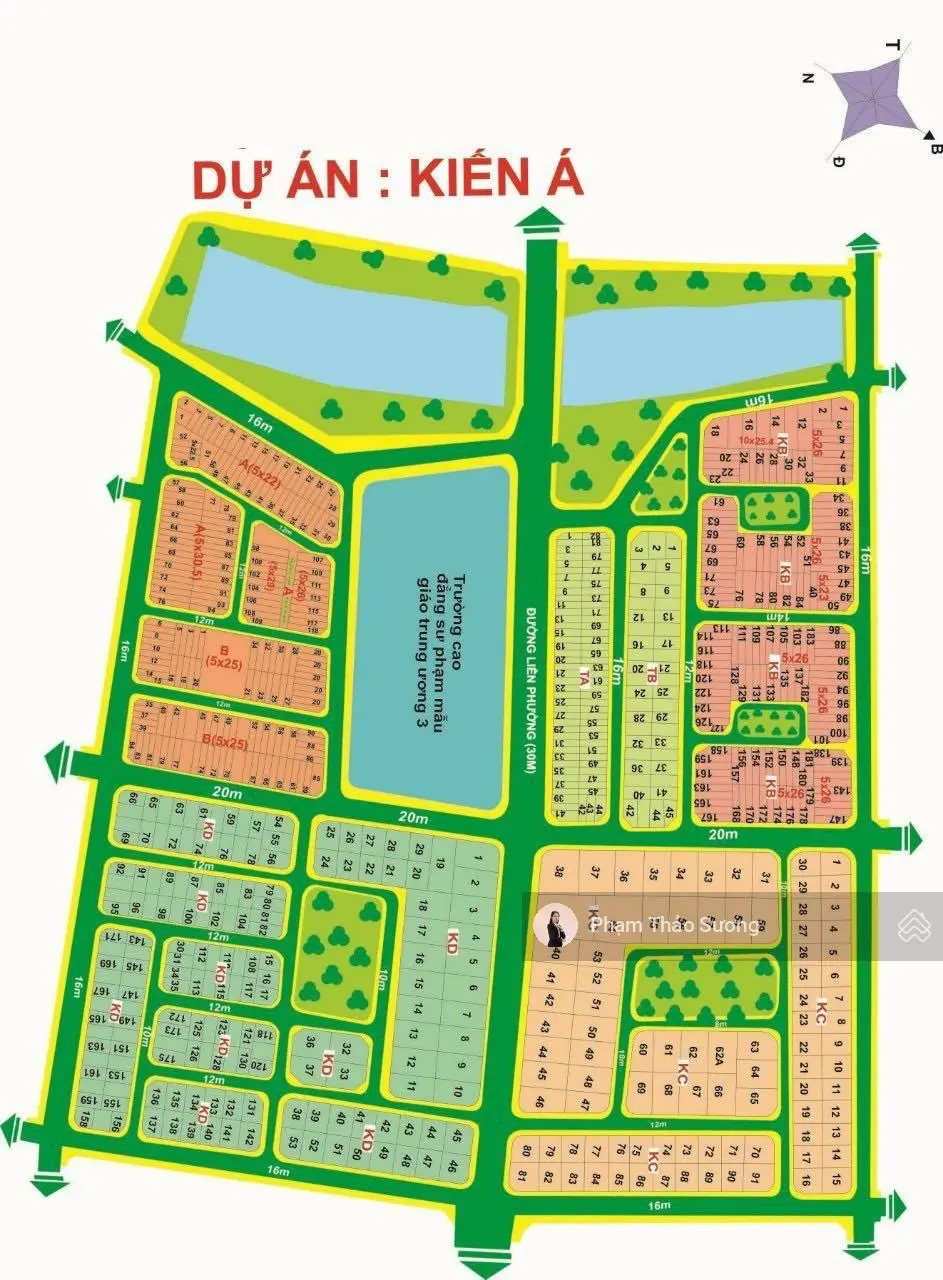 Hàng hiếm KDC Kiến Á! Nền đất đẹp 200m2, sát trục Liên Phường chủ cần bán nhanh chỉ 75 triệu/m2