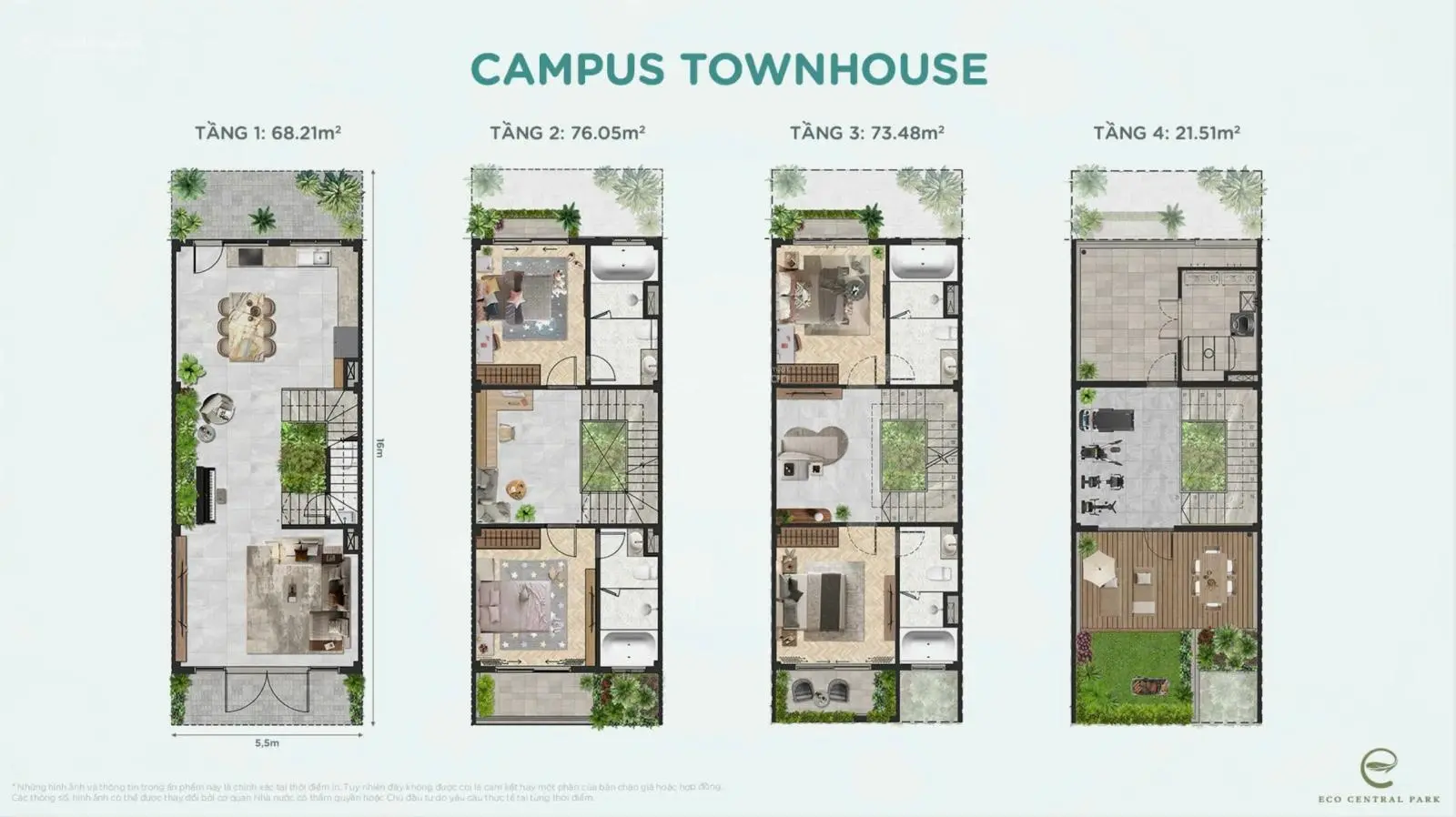 Cấn bán căn Townhouse phân khu Campus trực đường Nguyễn Sỹ Sách 70m
