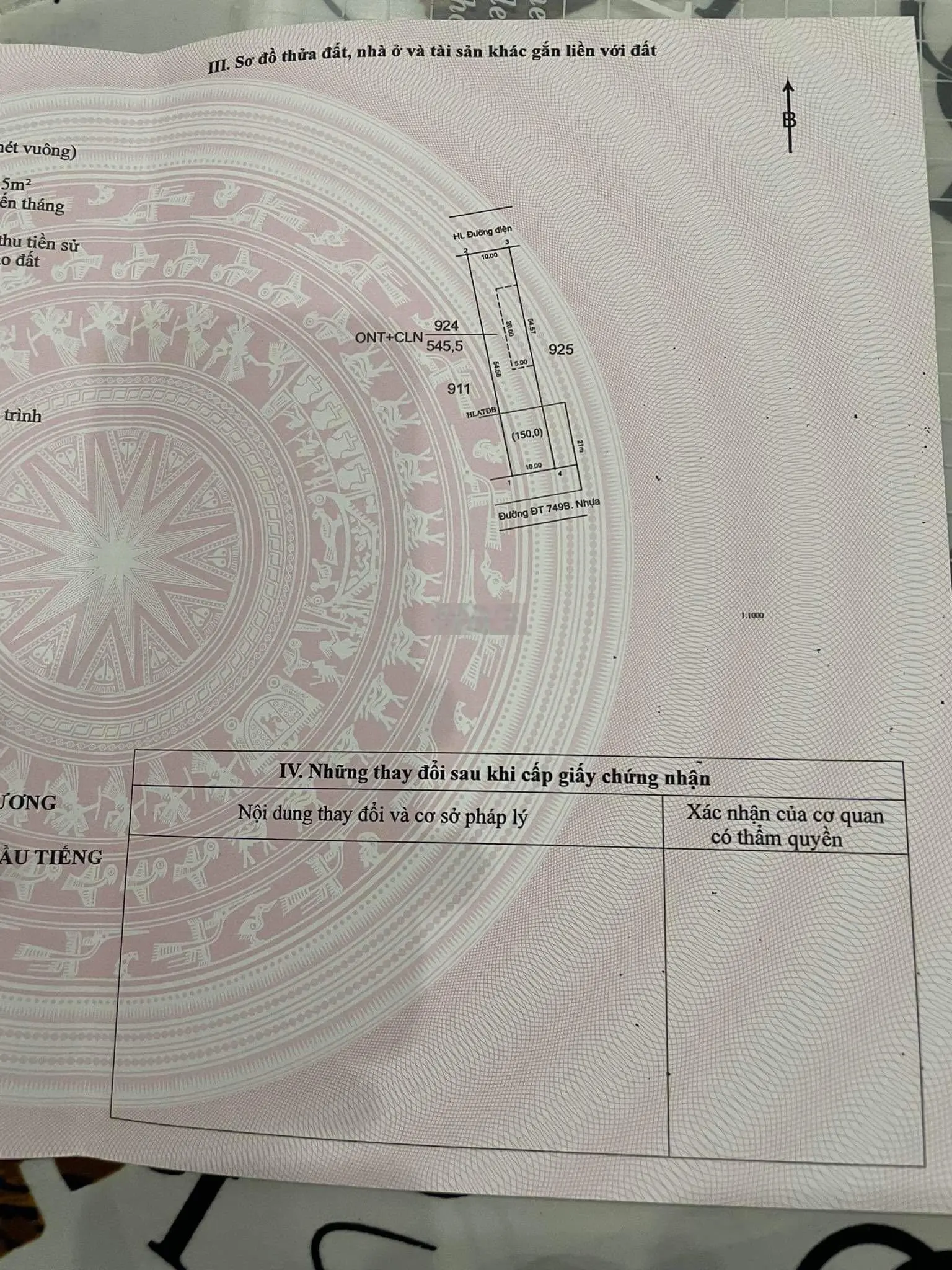 Bán đất mặt tiền 1,62 tỷ, diện tích 545m2 tại ĐT 749B, Xã Minh Hòa. Tiện kinh doanh buôn bán.