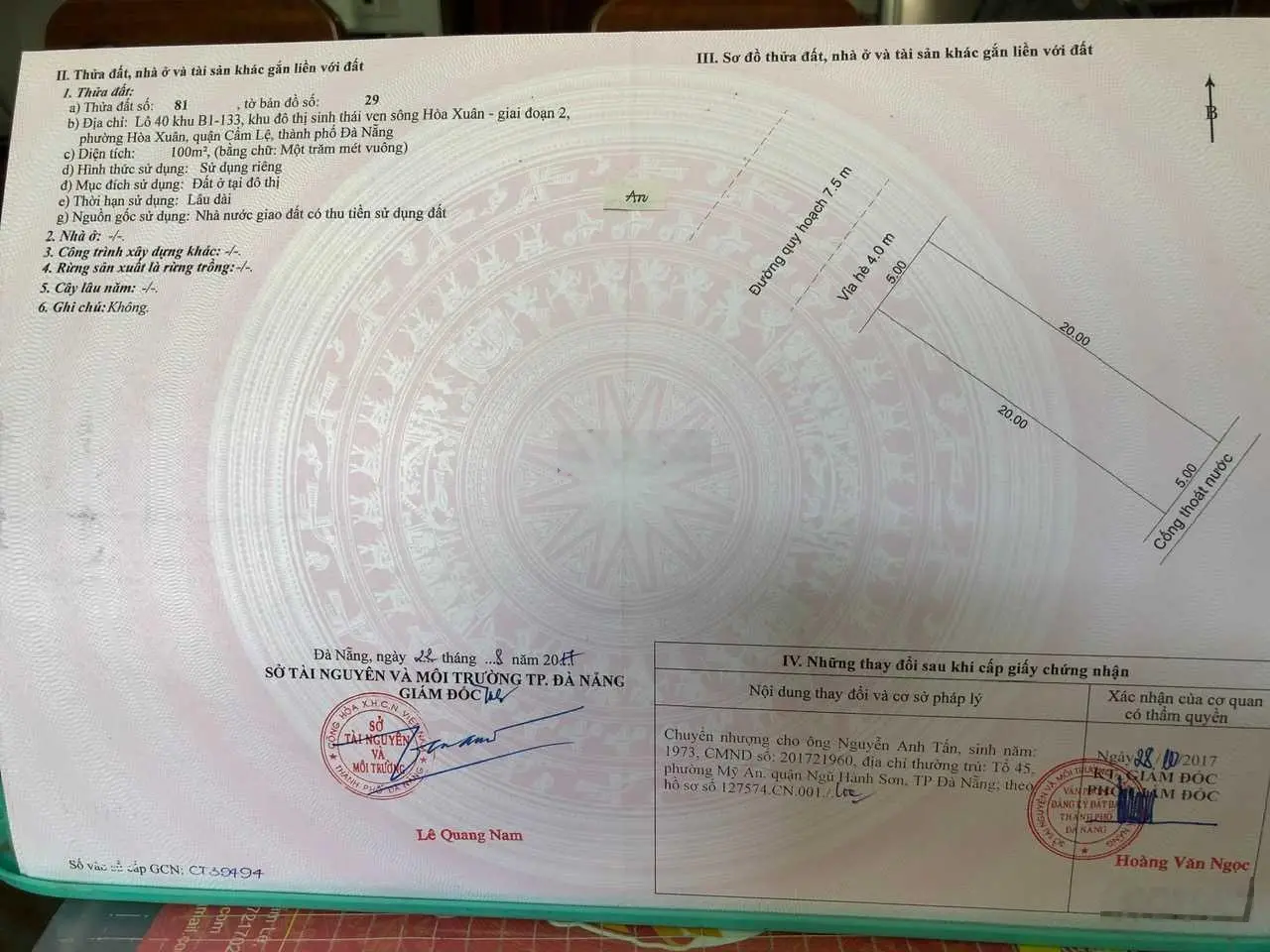 Bán lô đất gần nhà số 37 đường Nguyễn Văn Thông, cách cầu Hoà Xuân 200m