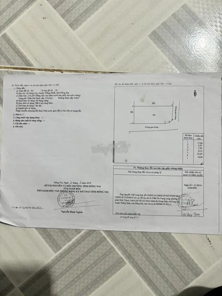 chủ ngộp bán gấp lô đất sổ riêng thổ cư Hưng Lộc TB Đồng Nai Nhỉnh 2tỷ