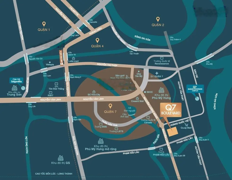 Office Tel Q7 Boulevard 28m2 1.1 tỷ - Cho thuê 5.5tr - Phân tích Q7 Boulevard