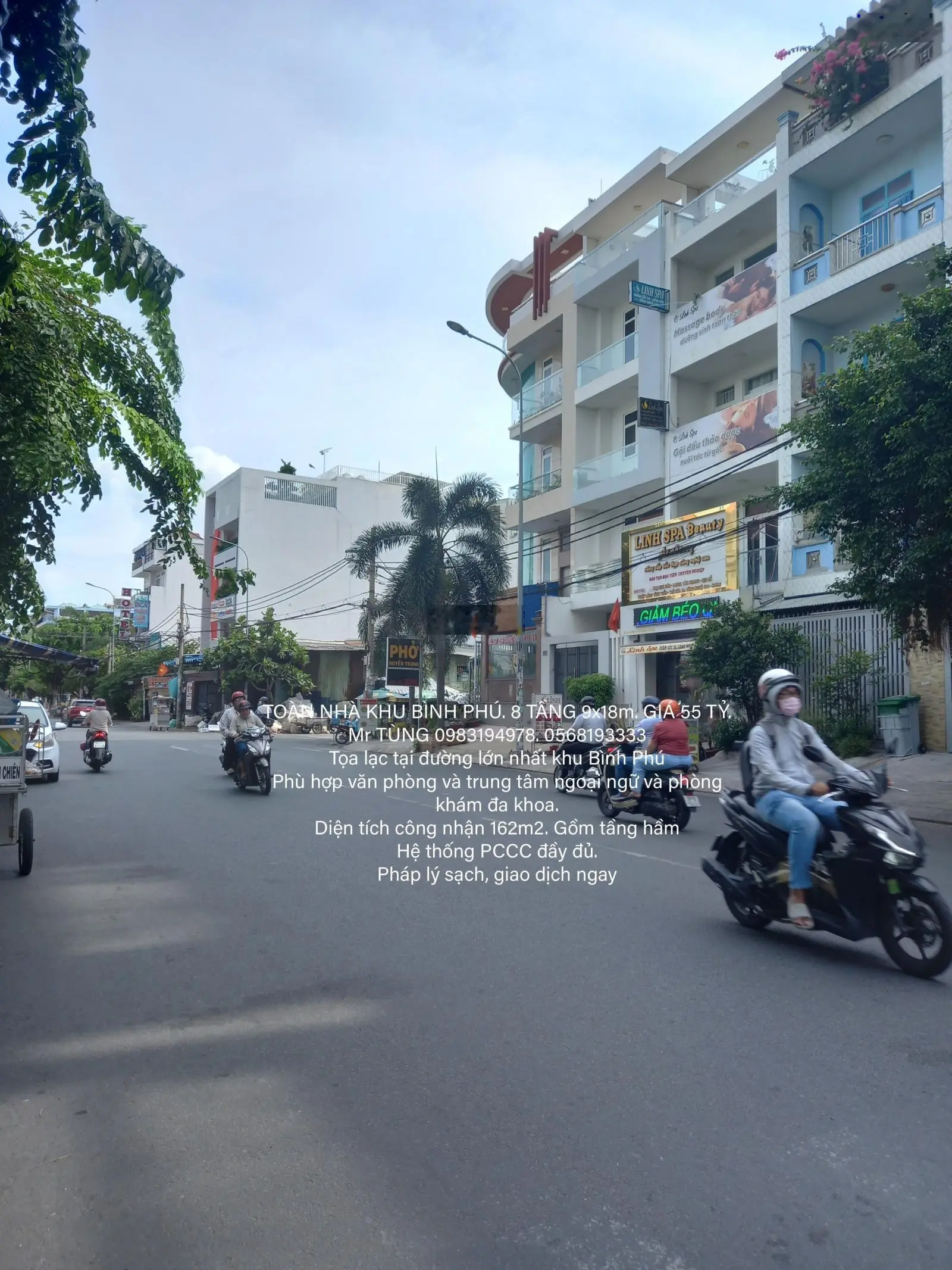Giá cực tốt. toàn nhà khu bình phú. 8 tầng 9x18m. giá 55 tỷ.