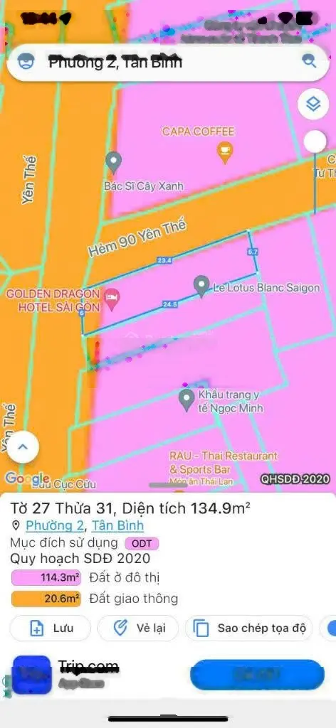 Kẹt tiền Bán Gấp Góc 2 MT Yên Thế Phường 2 Q. Tân Bình, 6.1 x 24m , GPXD: hầm 7 lầu , 32 Tỷ TL