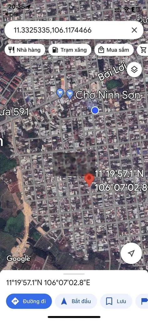 Bán đất chính chủ full thổ, sau chợ Ninh Sơn