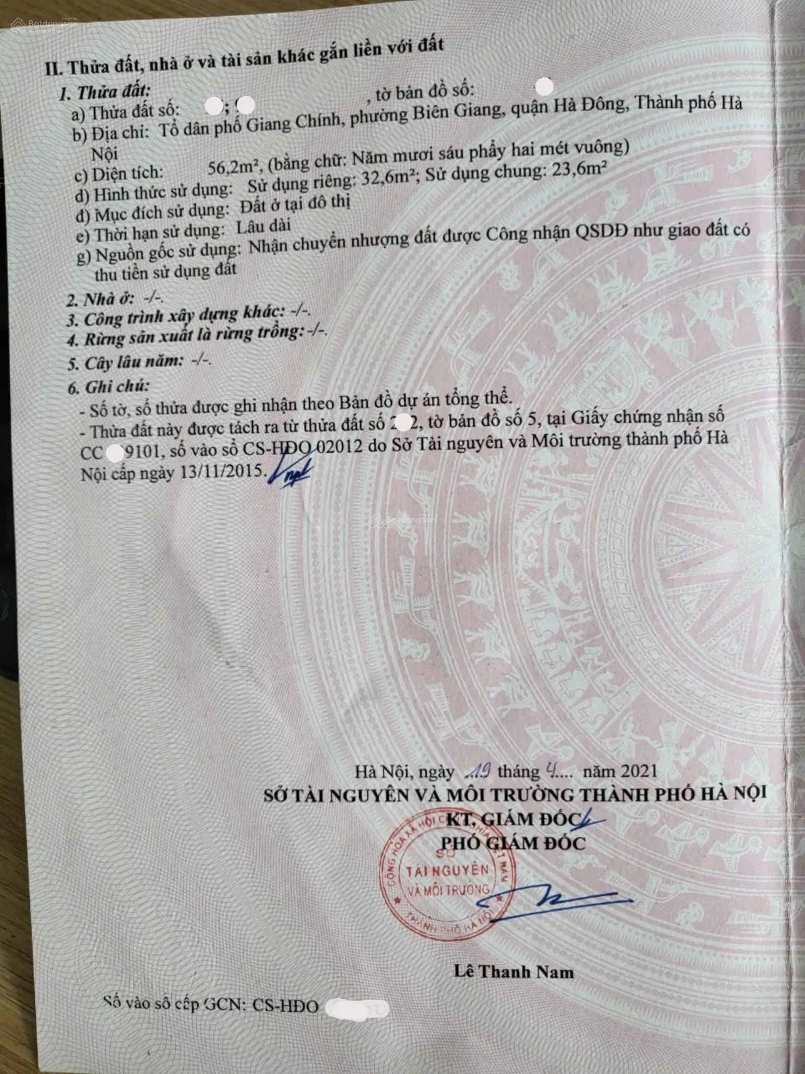 Cần bán gấp nhà 3 tầng 1 trệt tại Giang Chính, Biên Giang, Hà Đông