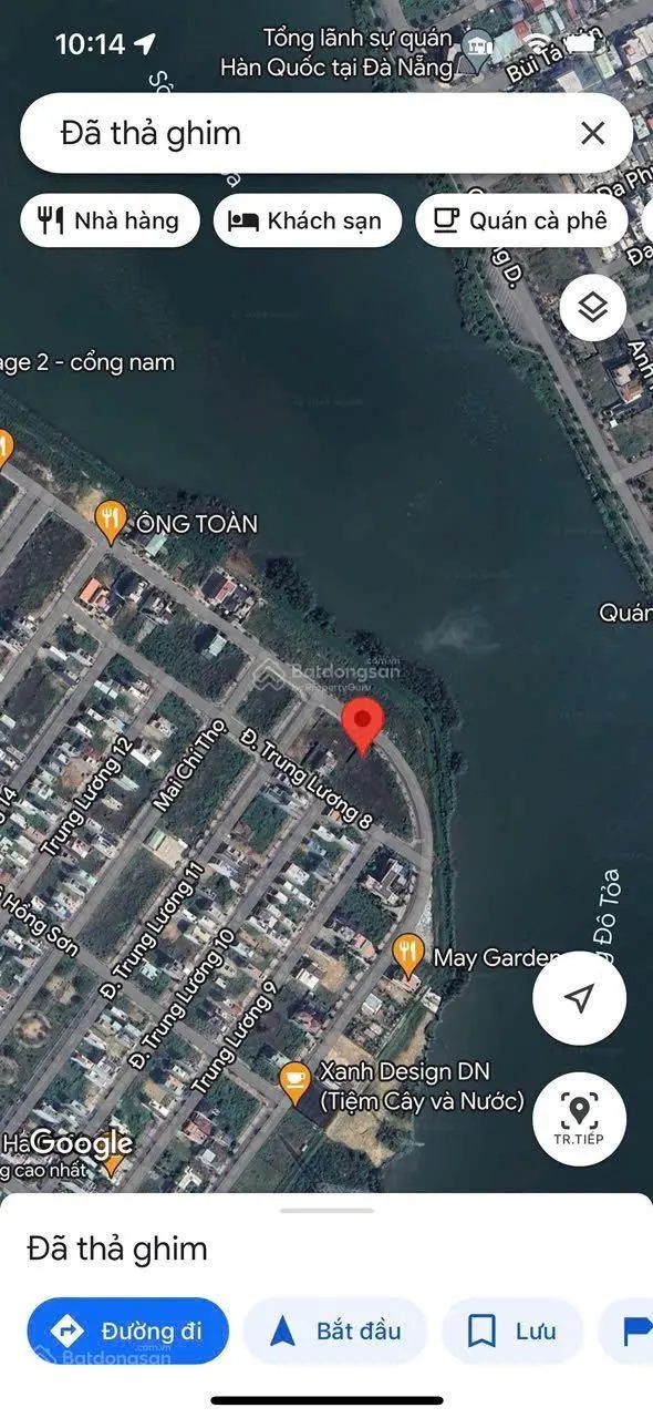 Đất biệt thự 7m5 Nguyễn Đình Thi - Hoà Xuân - 239m2 view sông giá chính chủ