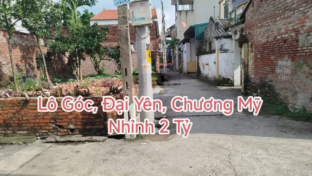 Nhỉnh 2 tỷ, 75,9m2, lô góc, ô tô vào tận đất, xã Đại Yên, Chương Mỹ, mời anh, chị đầu tư