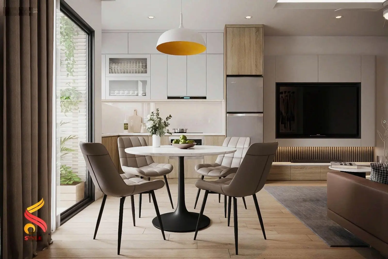 Bán căn 2 ngủ 67m2 tòa B2 HUD2 Tây Nam Linh Đàm. Sổ đỏ chính chủ. Nhà full nội thất mới