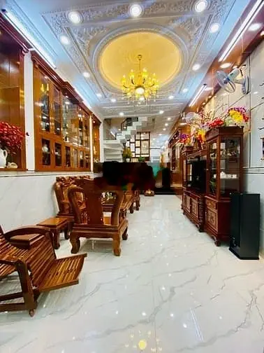 Bán nhà mặt tiền gần chợ hiệp thành quận 12 - 88m2, 4 tầng, nội thất