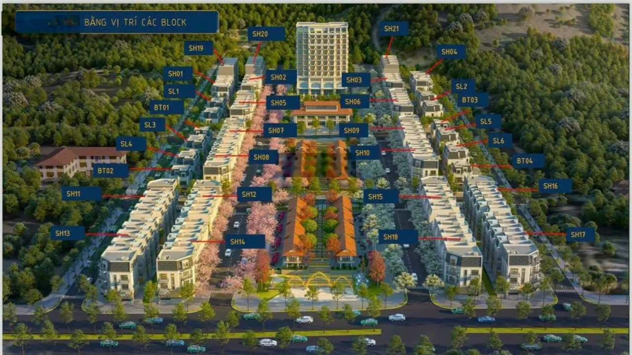 Bán shophouse biệt thự liền kề mặt đường Quốc Lộ 6 thị trấn Mộc Châu