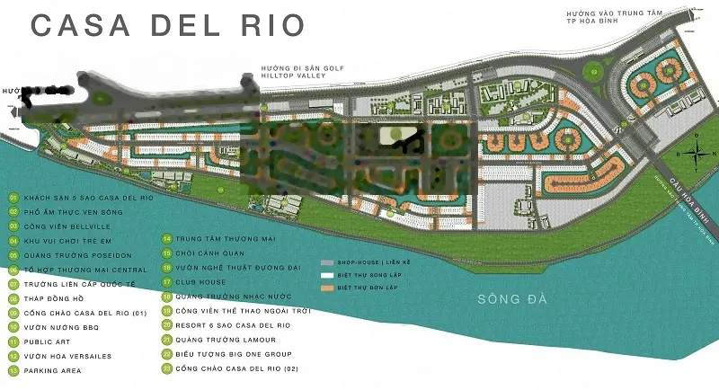 Chính chủ bán căn Ngoại giao BT Casa Del Rio Hòa Bình, trục giữa Paris và Roma- 250m2 sông rộng