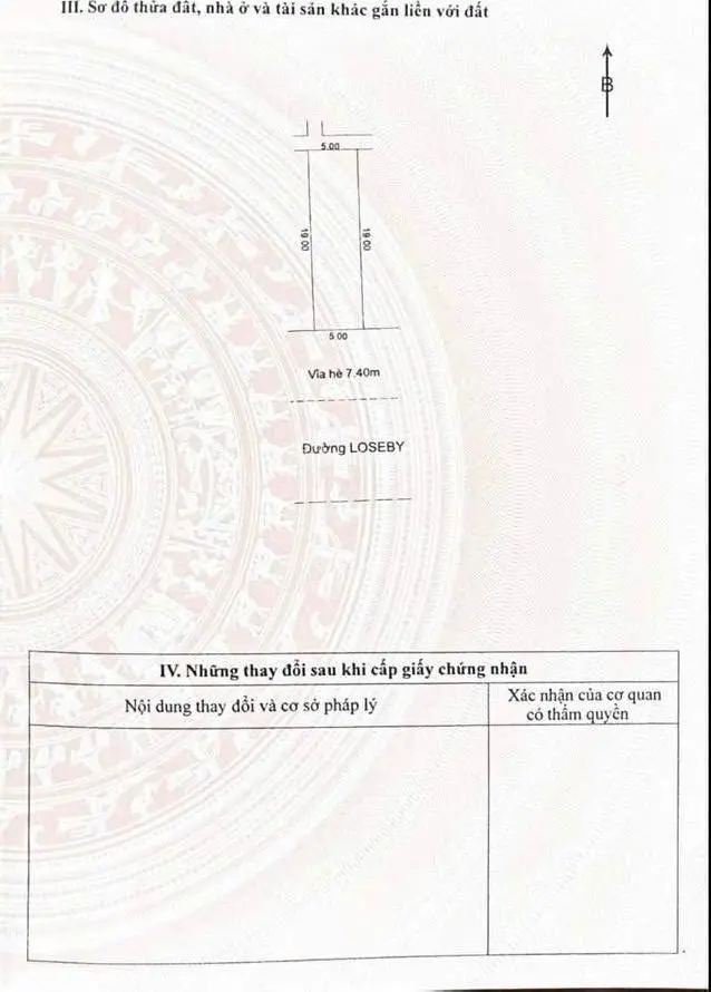 Bán mặt tiền đường Loseby thông biển Sơn Trà Đà Nẵng, hướng Nam, DT 95m2, vỉa hè 7,5m