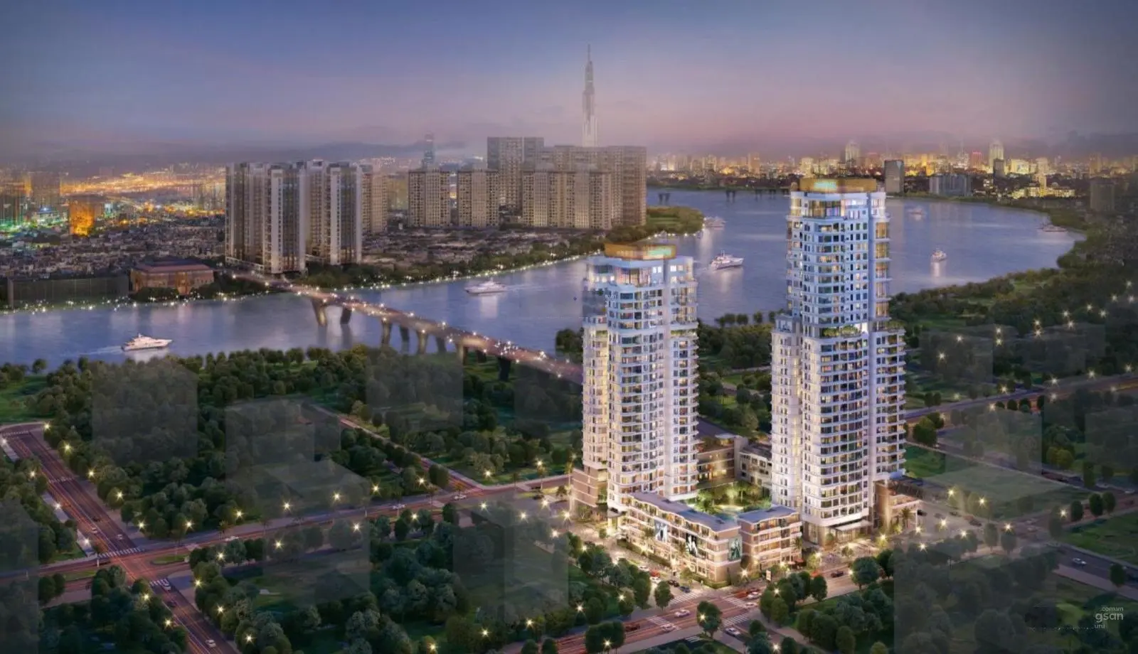 Căn hộ 2pn - 97m2 -14,3 tỷ -tầng cao -view trực diện sông Sài Gòn vĩnh viễn dự án Zeit Thủ Thiêm