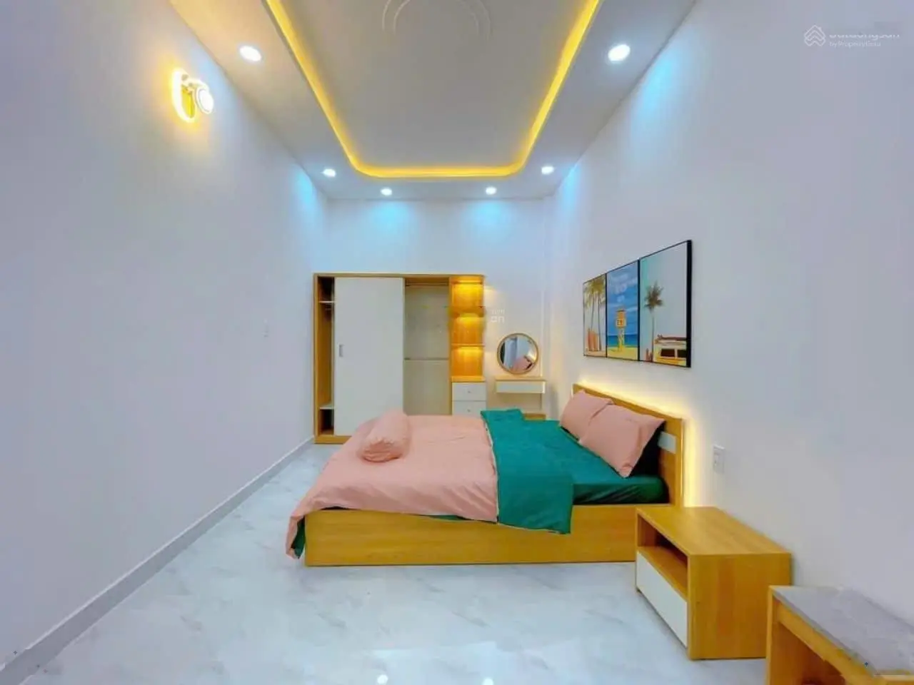Nhà mới sửa lại ngay sát trường mầm non hoa hồng mặt đường Đoàn Nguyễn Tuấn 75m2 sổ sẵn