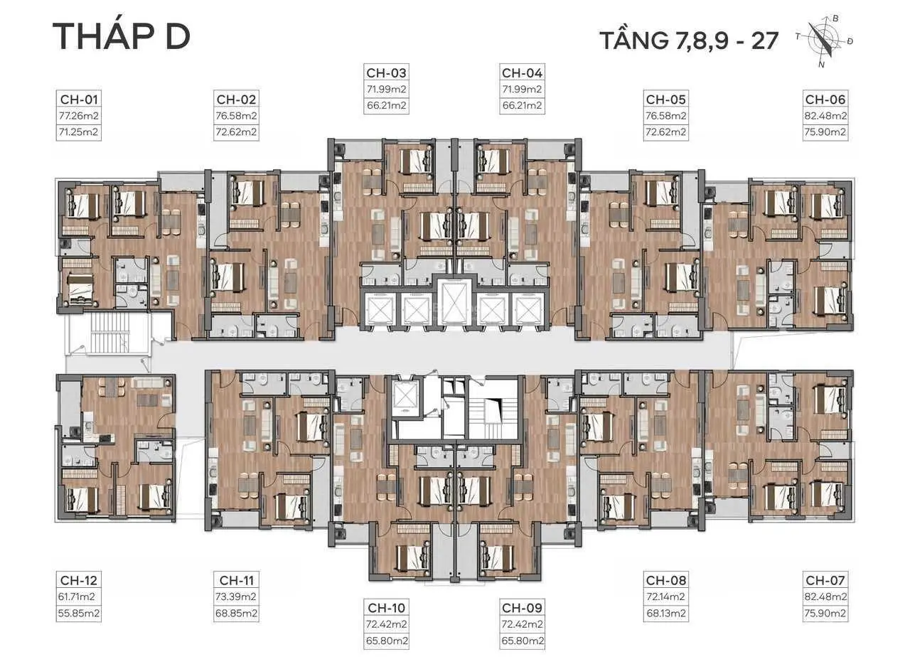 Bán căn hộ 2PN2VS giá tốt nhất Tecco Elite City chỉ từ 850 triệu